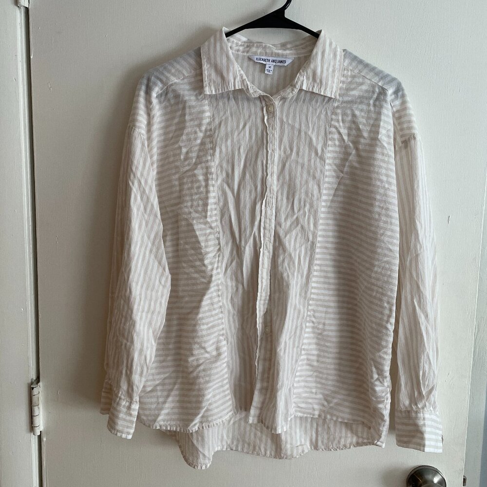 Elizabeth and James Striped Button Down Top